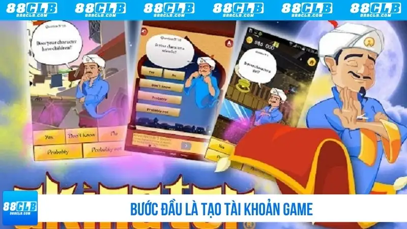 Bước đầu là tạo tài khoản khoản game