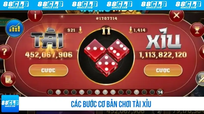Các bước cơ bản chơi Tài Xỉu