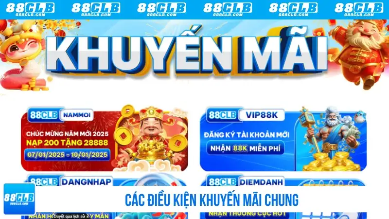 Các điều kiện khuyến mãi chung
