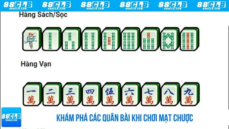 Khám phá các quân bài khi chơi mạt chược