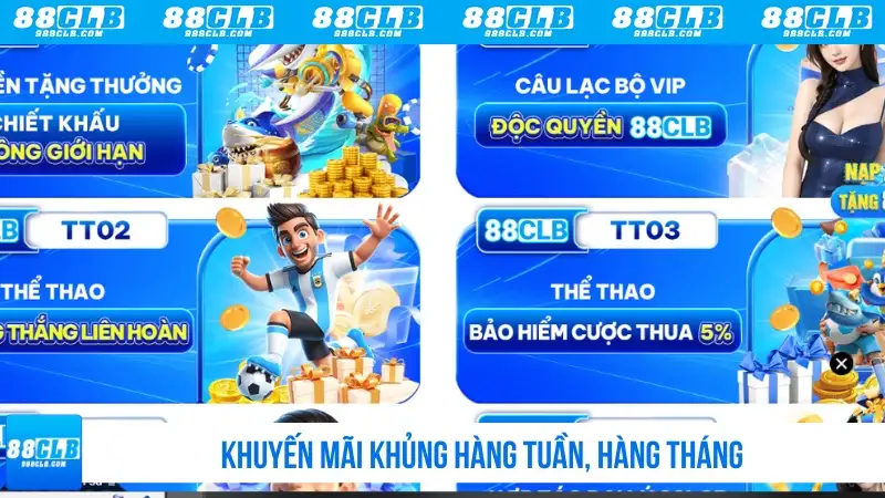 Khuyến mãi khủng mỗi tuần, hàng tháng