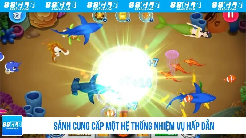 Sảnh cung cấp một hệ thống nhiệm vụ hấp dẫn