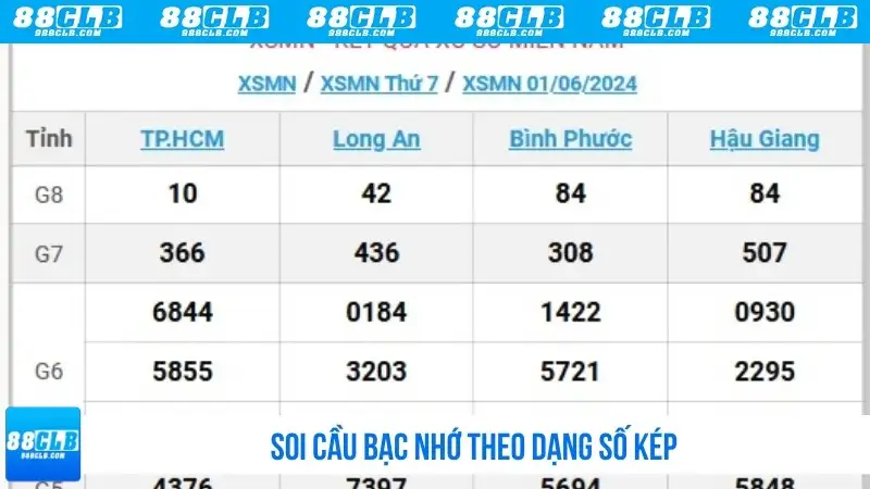 Soi cầu bạc nhớ theo dạng số kép