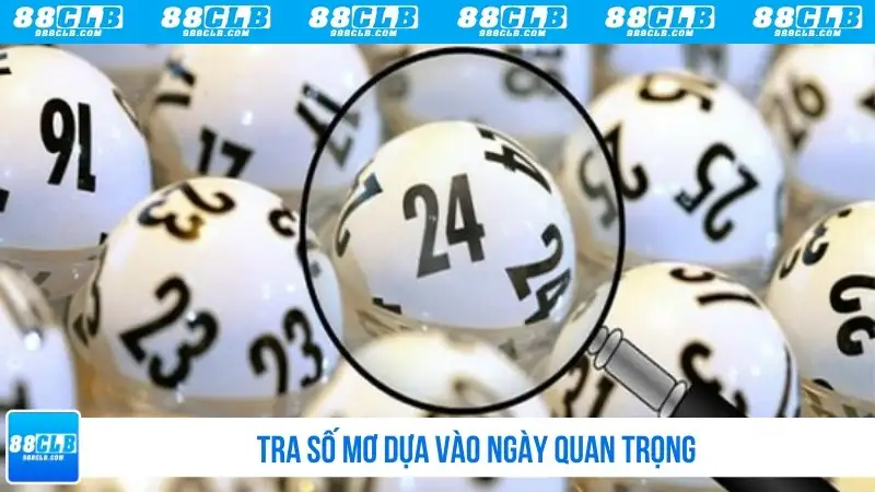 Tra số mơ dựa vào ngày quan trọng
