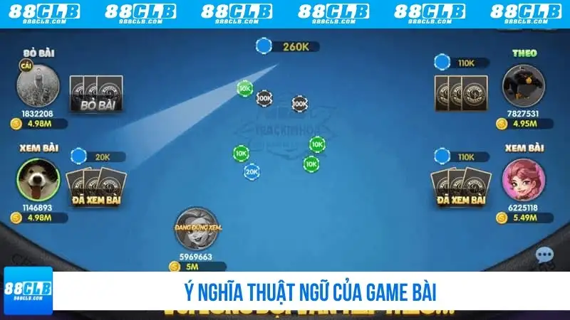 Ý nghĩa thuật ngữ của game bài